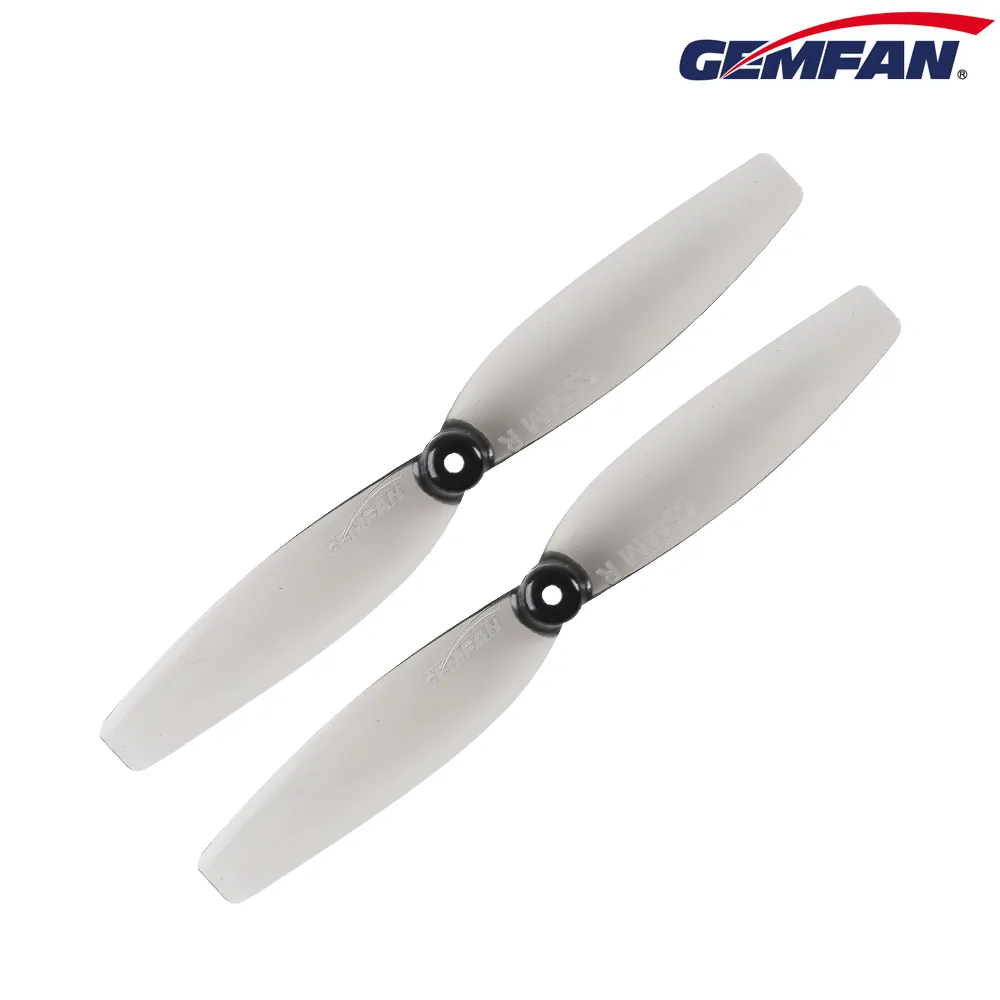 10782 1 propellers gemfan 65mm 2 pc shaft 1mm clear gray 4ccw 4cw