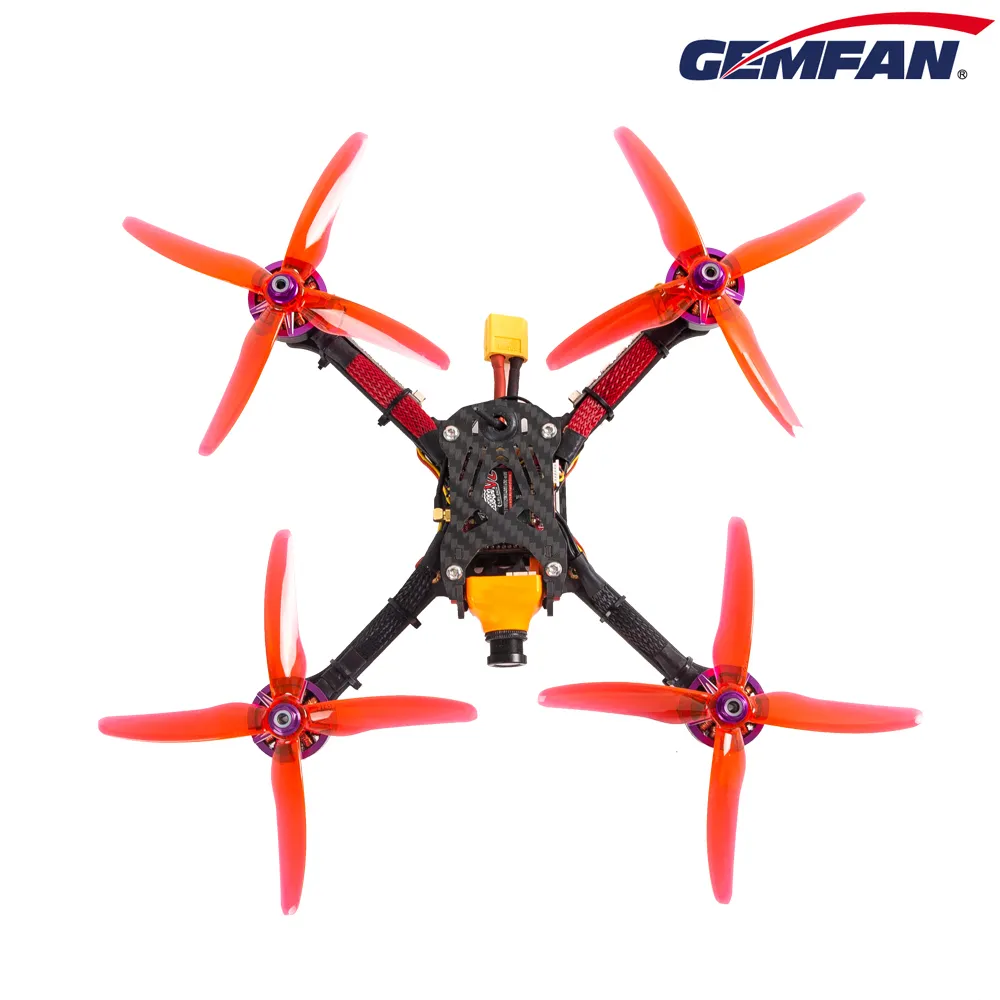 11133 5 propellers gemfan hurricane 51455 4 x props pc durable 4 blade popo clear blue 2ccw 2cw