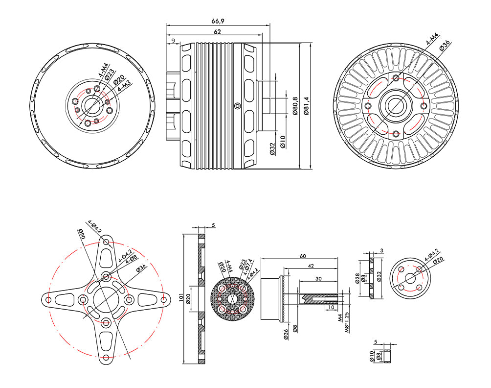 Motor T-Motor AT7224 KV160