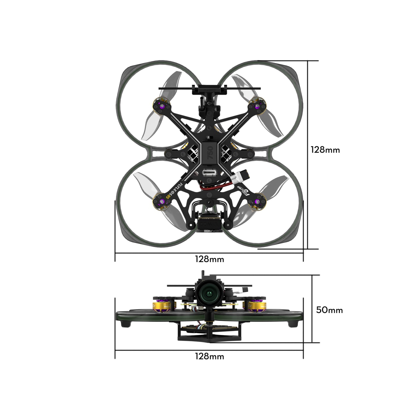 FPV drone FLYWOO Flylens 85 HD O4 2S BNF TBS V1.3