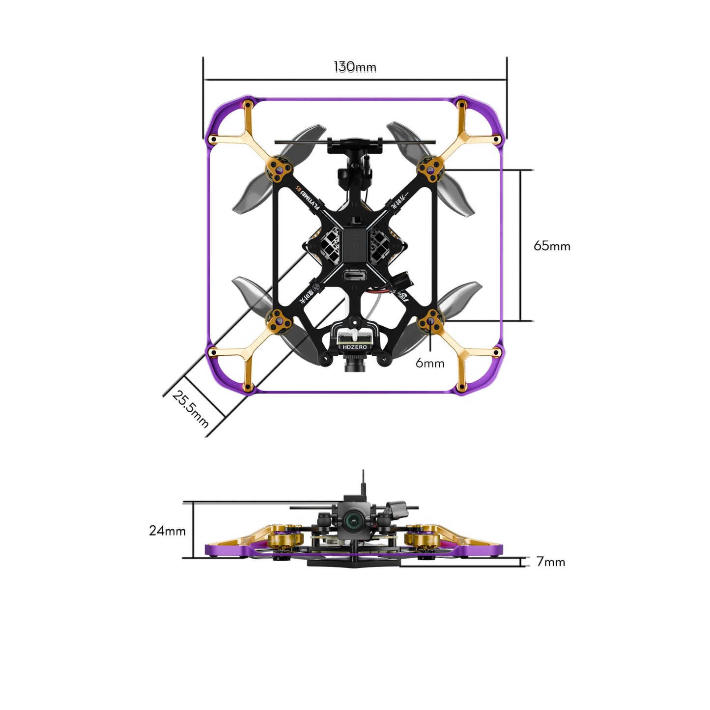 FPV drone FLYWOO Flytimes 85 Hdzero 2S ELRS 2.4G