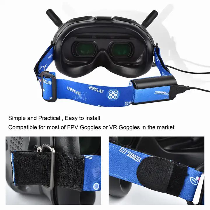 6747 4 head strap startrc for dji fpv goggles v2 red
