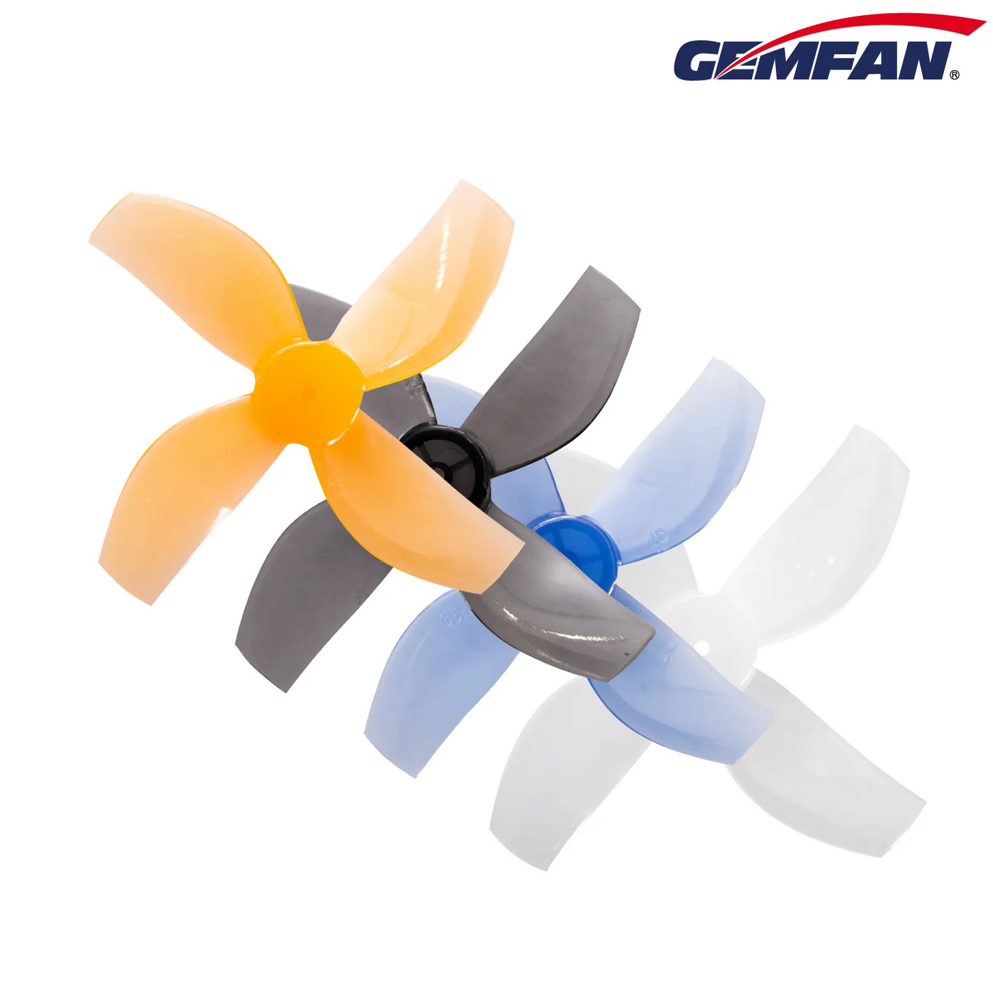 10617 3 propellers gemfan 35mm 4 pc shaft 1mm clear gray 4ccw 4cw