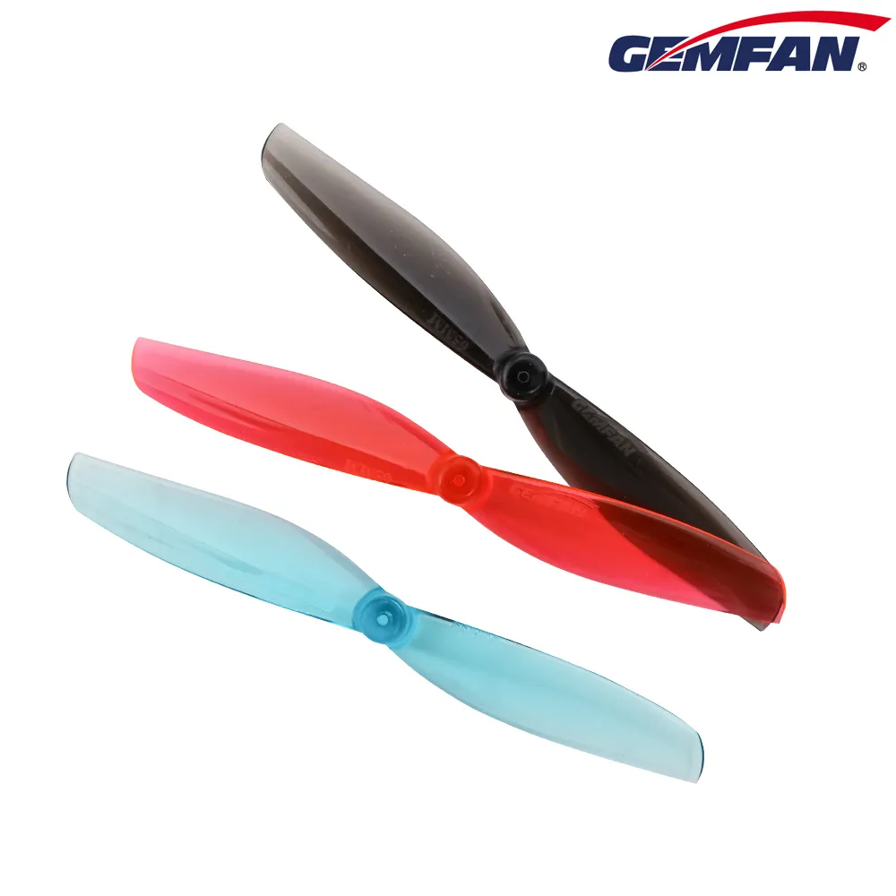10764 3 propellers gemfan 65mms 2 pc shaft 1mm clear black 4ccw 4cw