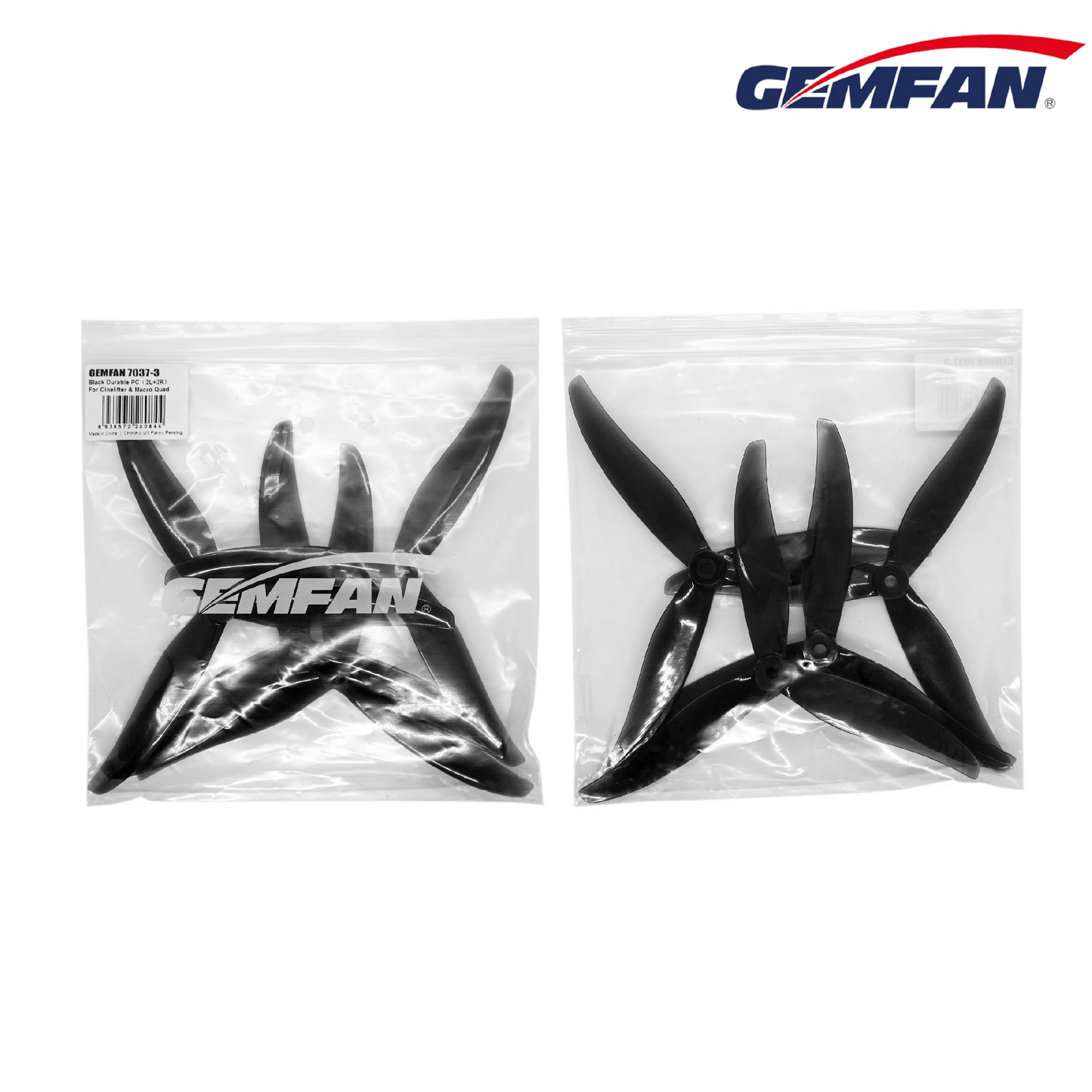 10854 3 propellers gemfan 7037 3 pc black 2ccw 2cw