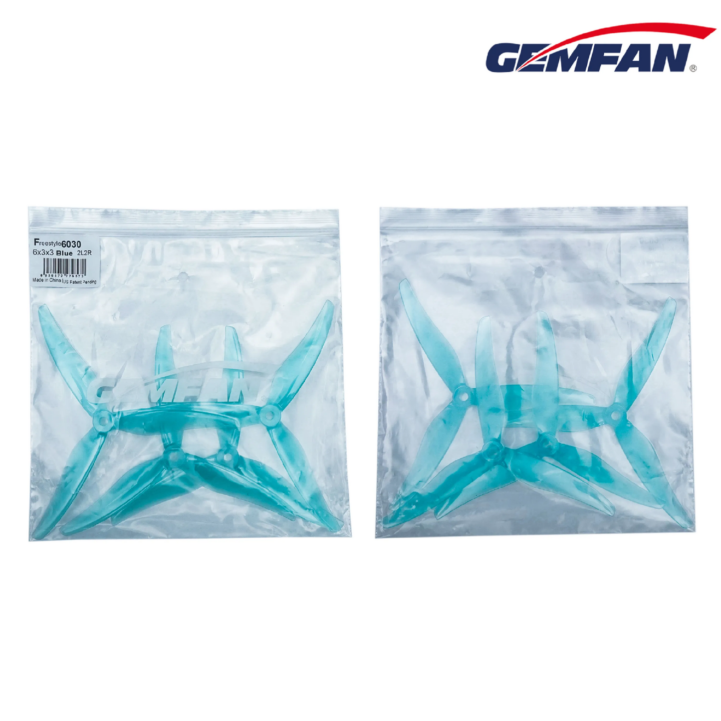 10938 5 propellers gemfan freestyle 6030 3 pc durable blue 2ccw 2cw