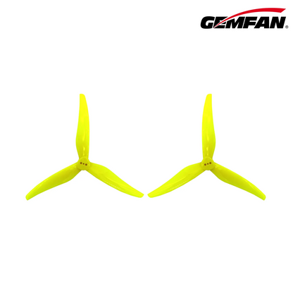 11019 8 propellers gemfan super light 5125 3 pc durable t mount 1 5mm yellow 2ccw 2cw