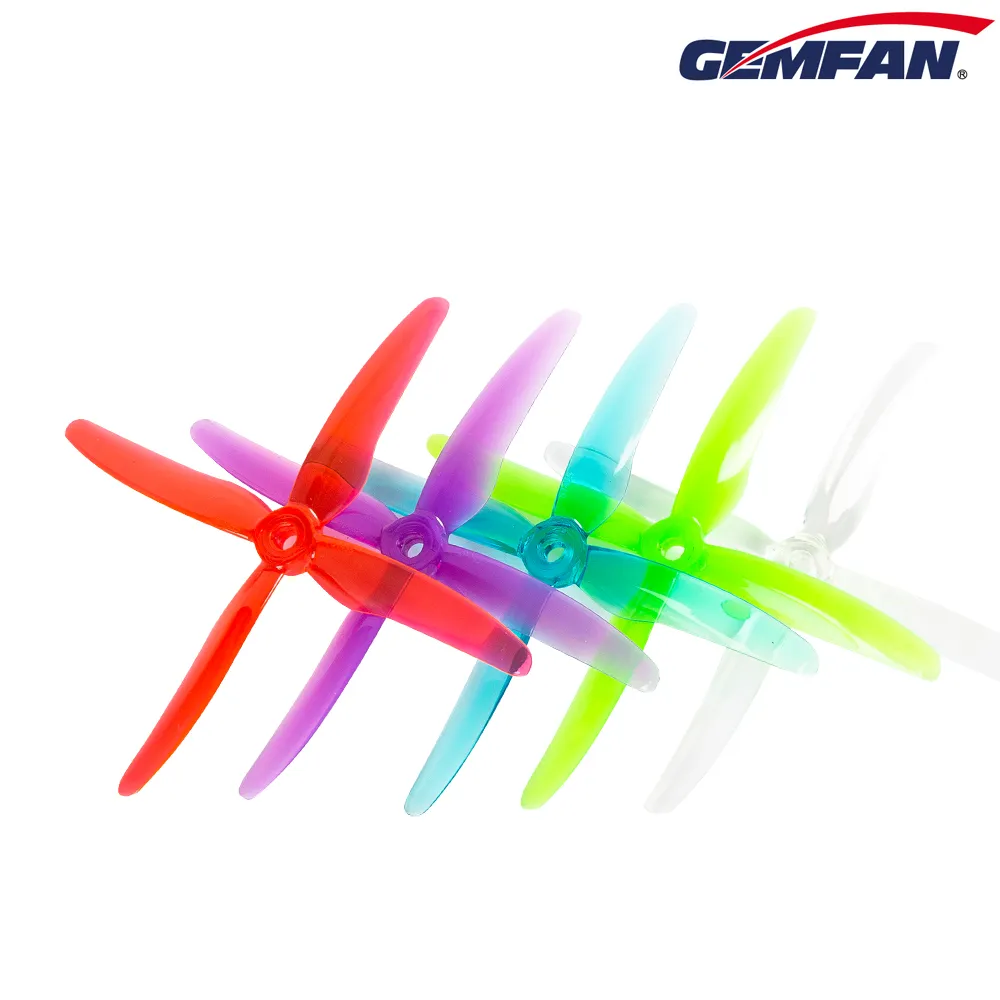 11142 4 propellers gemfan hurricane 51455 4 x props pc durable 4 blade popo green 2ccw 2cw