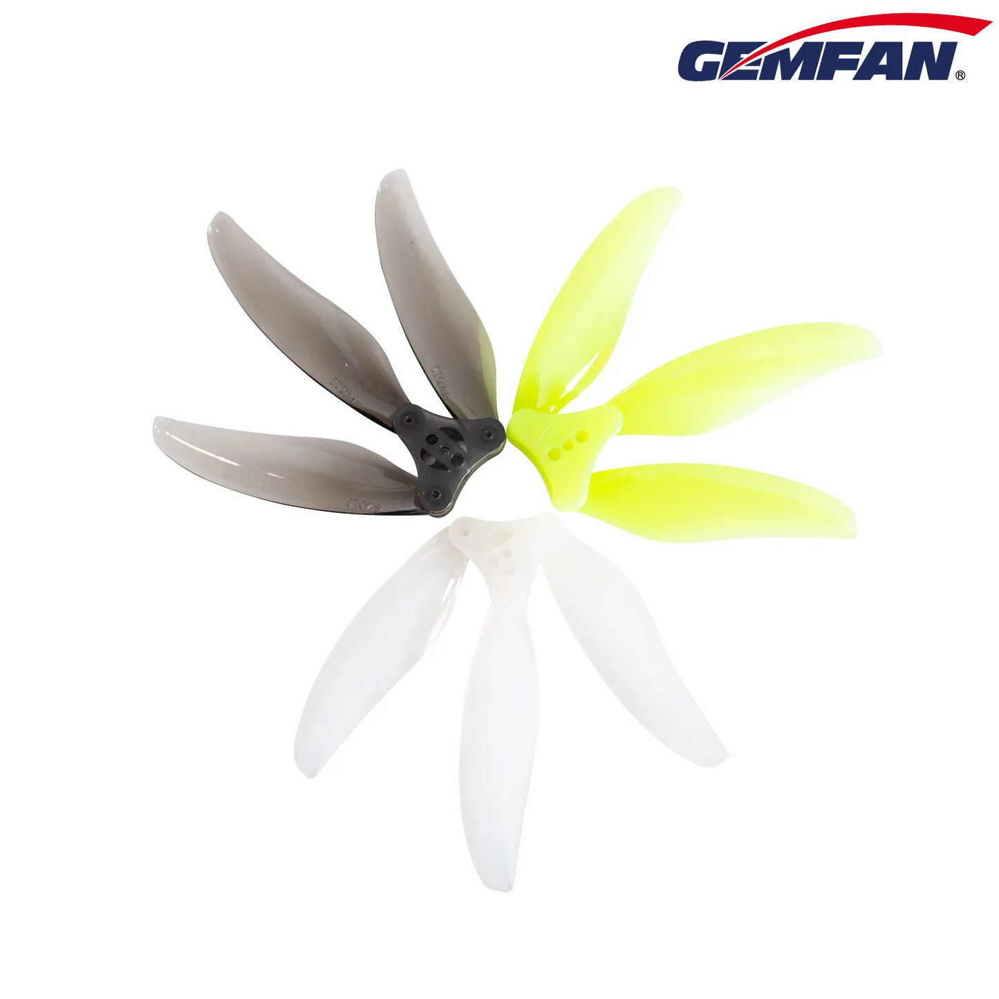 11964 3 propellers gemfan f4019 3 floppy proppy t mount milk white 2ccw 2cw