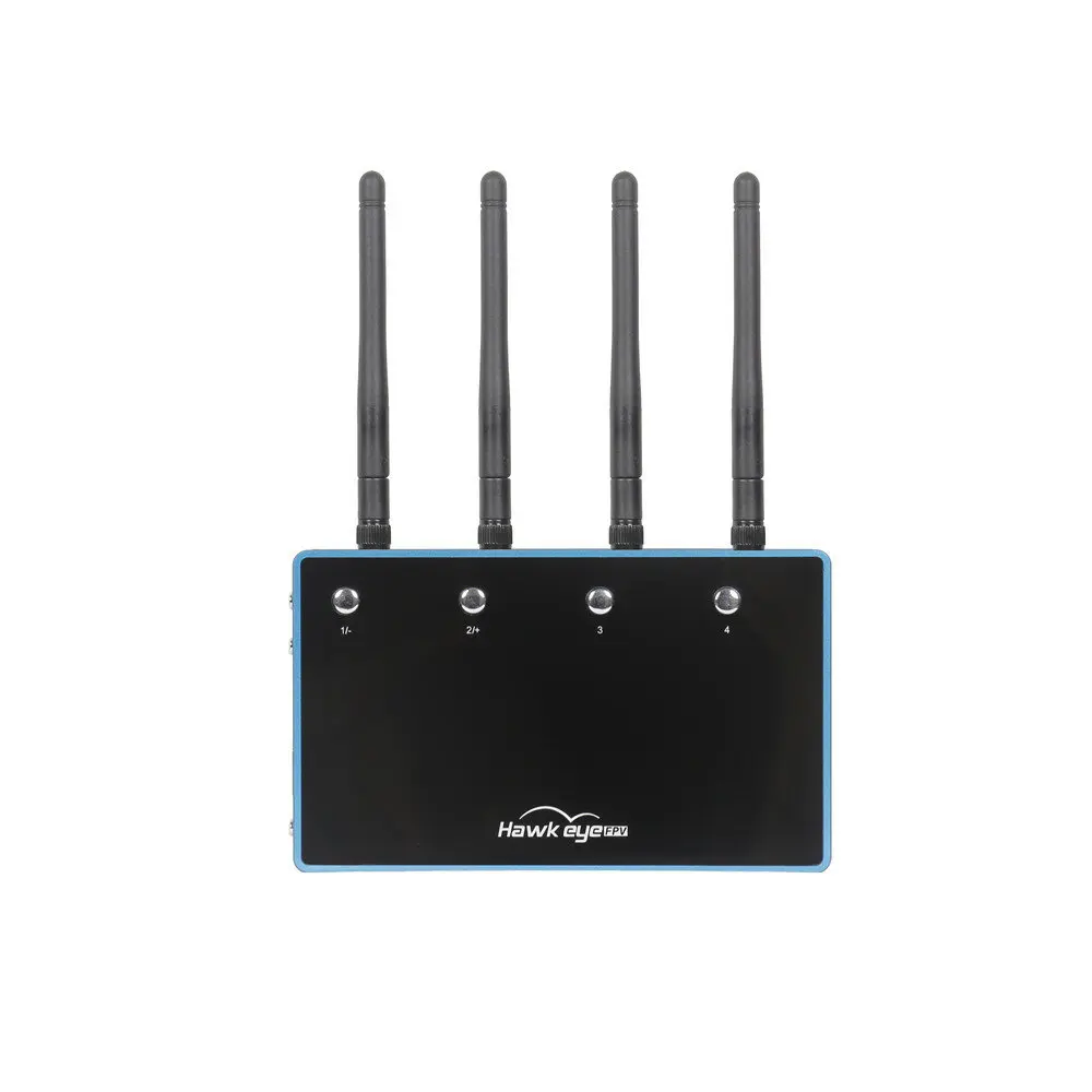 12051 4 receivers hdmi av output box hawkeye four eyes blue