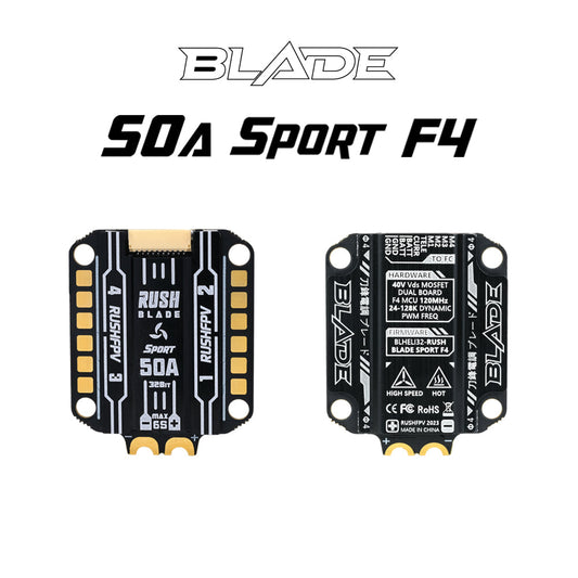 12943 esc rushfpv rush blade 50a sport f4 3 6s 30x30 4 in1 esc