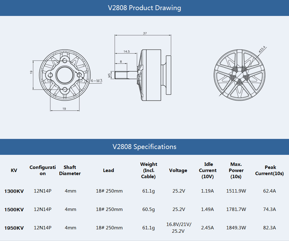 13510 6 motor t motor velox v2808 kv1300