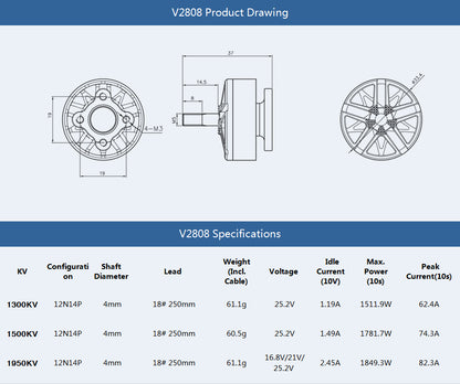 13510 6 motor t motor velox v2808 kv1300