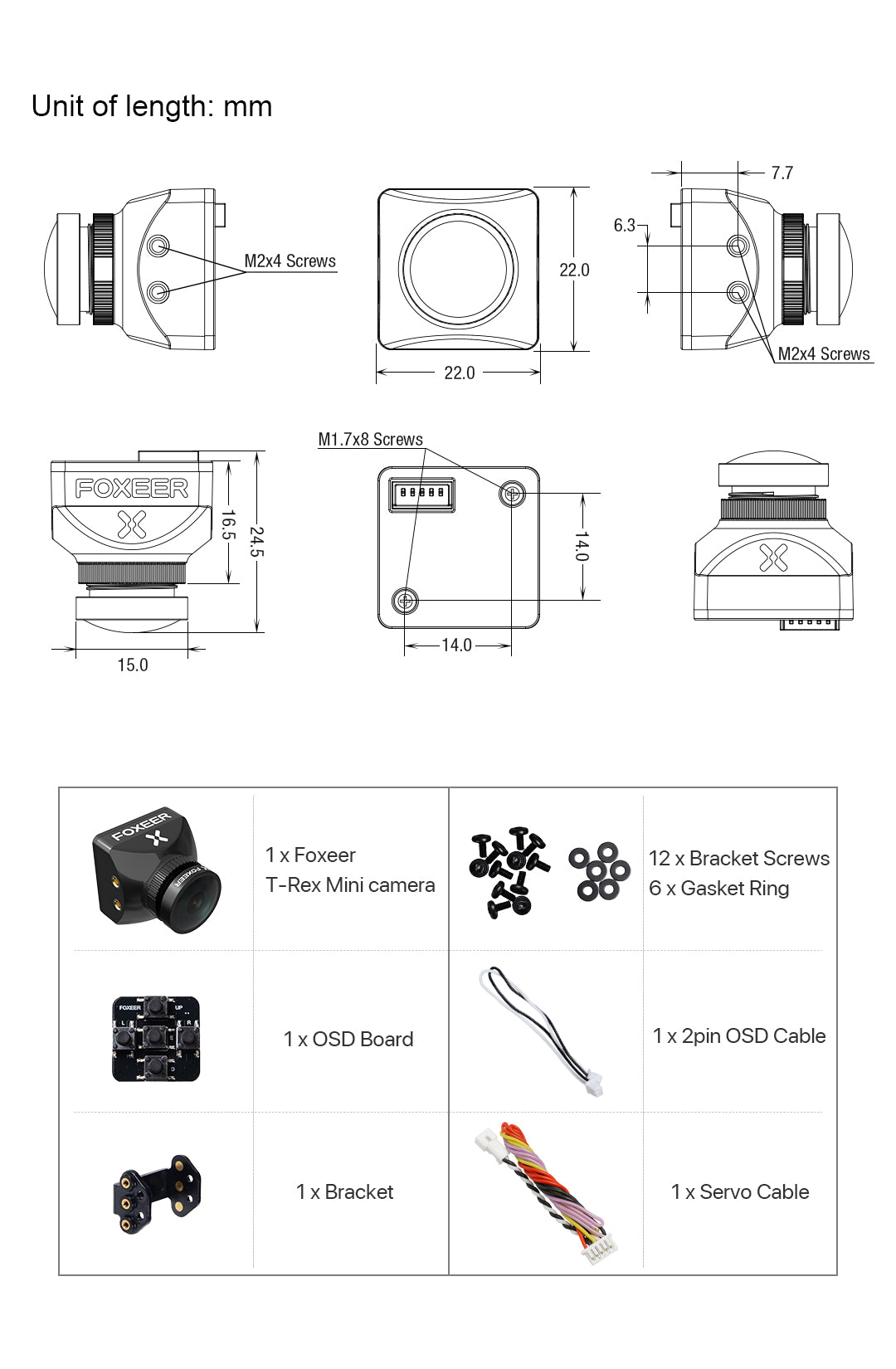 13914 5 fpv camera foxeer t rex mini 1500tvl super wdr black
