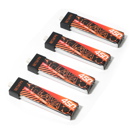 14082 1 battery betafpv lava lihv 1s 3 8v 450mah 75c 4pcs