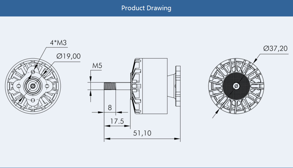 14205 3 motor t motor velox 3115 1050kv