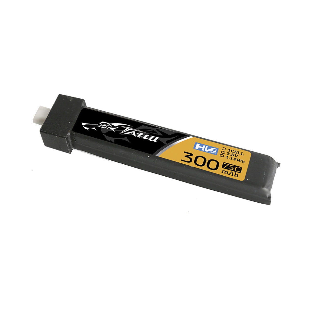 14313 1 battery tattu lipo 1s 3 8v 300mah high voltage 75c with bt 2 0 plug 5pcs