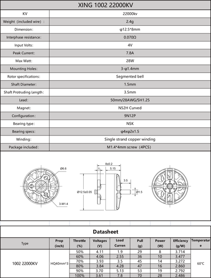 15138 3 motor iflight xing 1002 22000kv