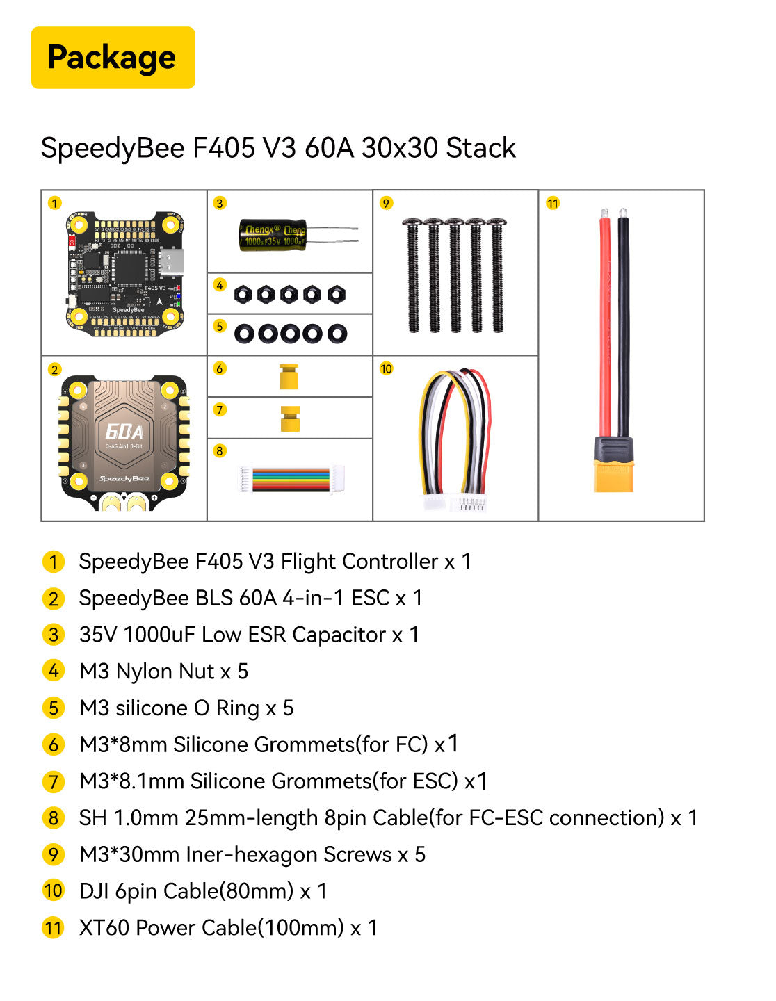 15729 8 stack speedybee f405 v4 bls 60a 30x30 fc esc