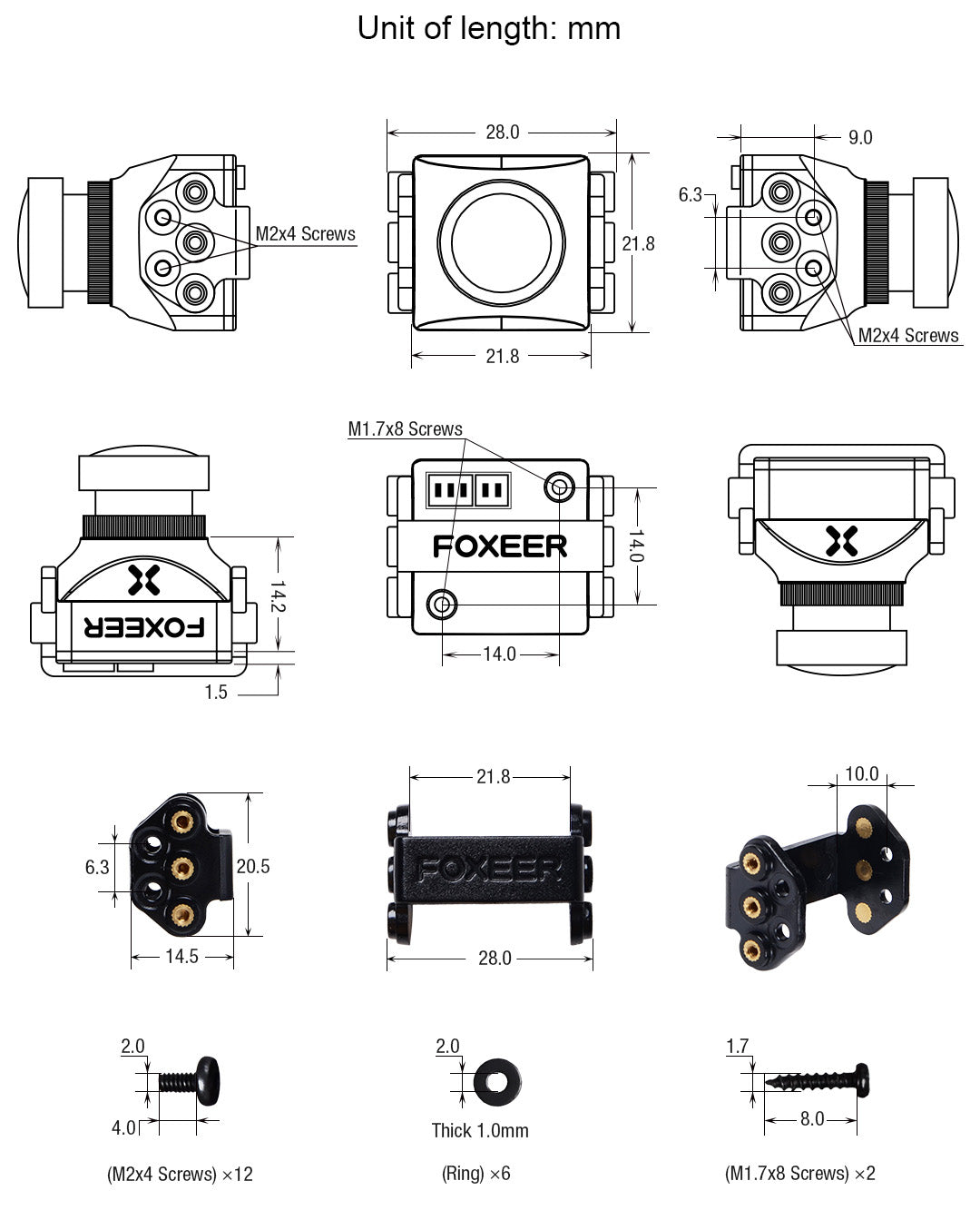 15771 11 fpv camera foxeer razer mini 1200tvl