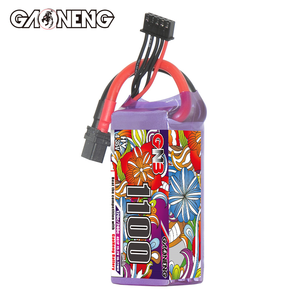 16041 1 battery gnb gaoneng lihv 4s 15 2v 1100mah 120c xt60