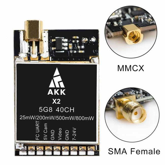 16131 vtx akk x2 mmcx 5 8g 800mw