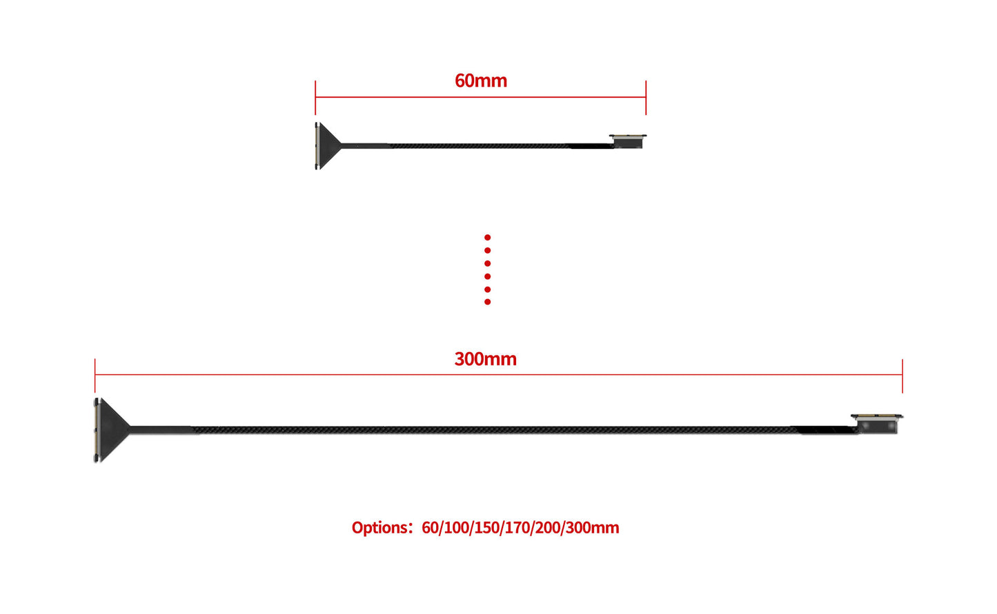 165 4 coaxial cable runcam for dji o3 170mm