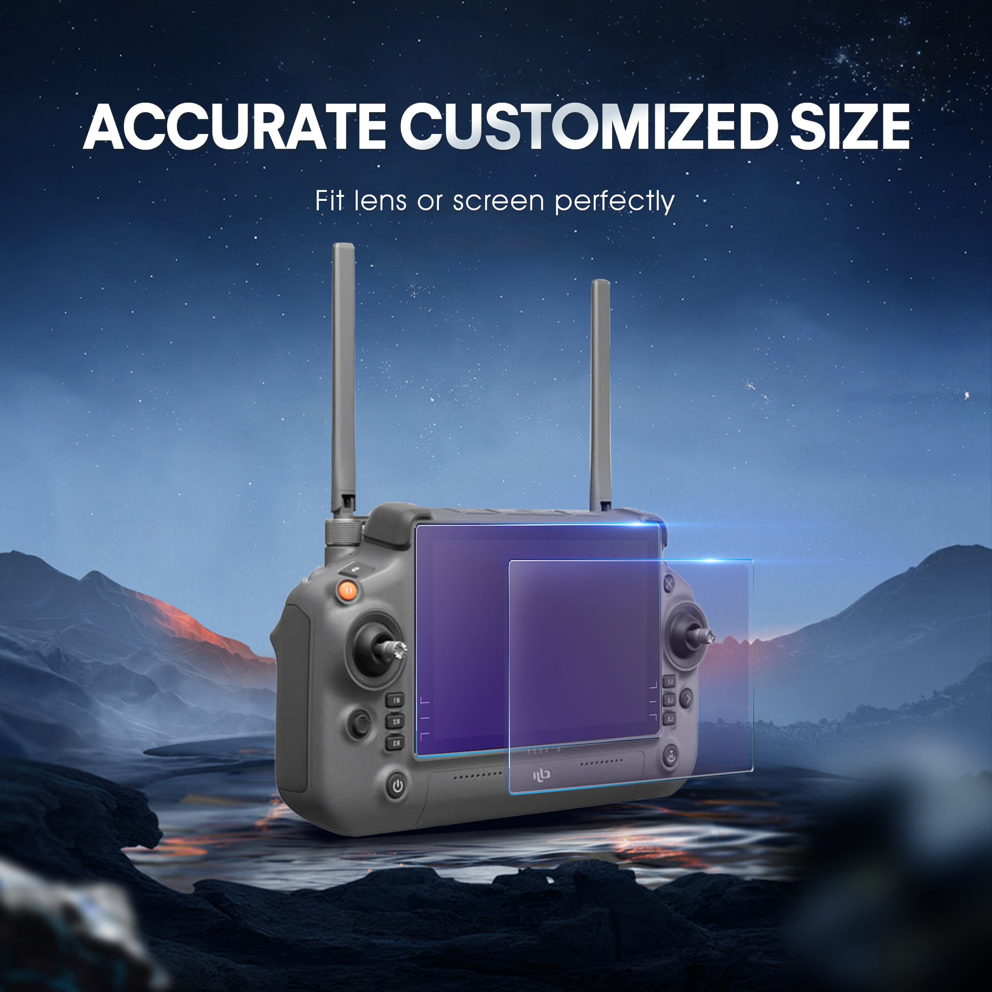 16551 1 protection tempered glass startrc matter eye for dji rc plus 2pcs