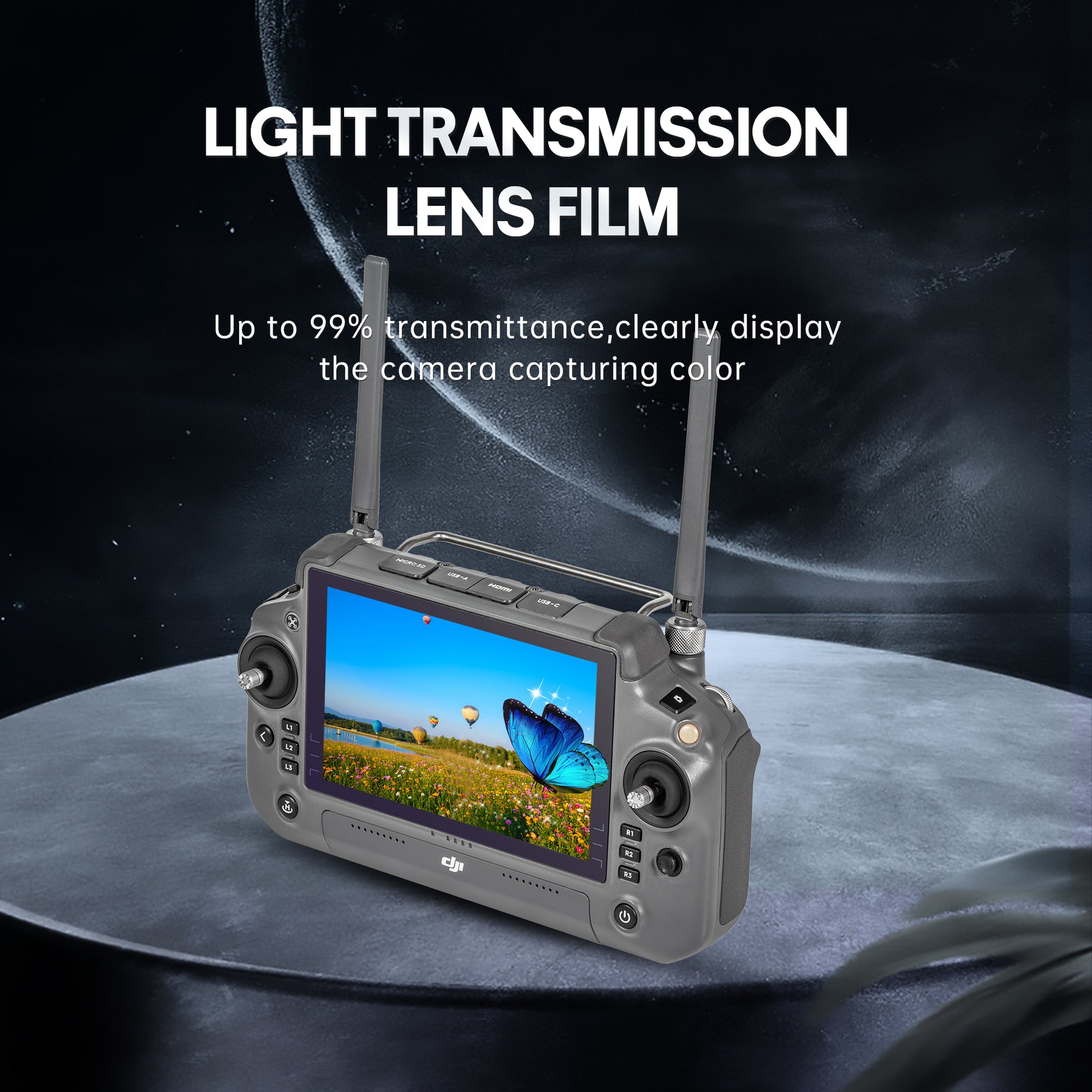 16551 3 protection tempered glass startrc matter eye for dji rc plus 2pcs