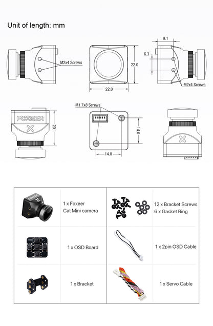 17050 fpv camera foxeer mini night cat 3 1200tvl 0 00001lux ir sensitive night vision camera 850nm ir light