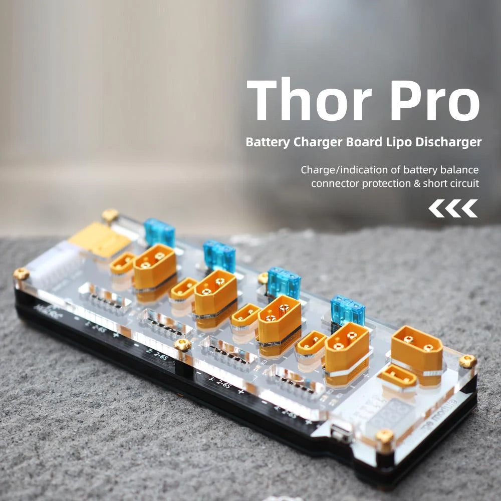 hglrc thor lipo battery balance charger board pro 40a xt60 xt30 plug 2 6s integrated with lipo discharger for imax b6 isdt q6 nano hota d6 pro p6 802491