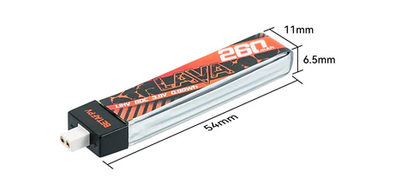 Battery BETAFPV LAVA 1S 260mAh 80C Battery (5PCS)