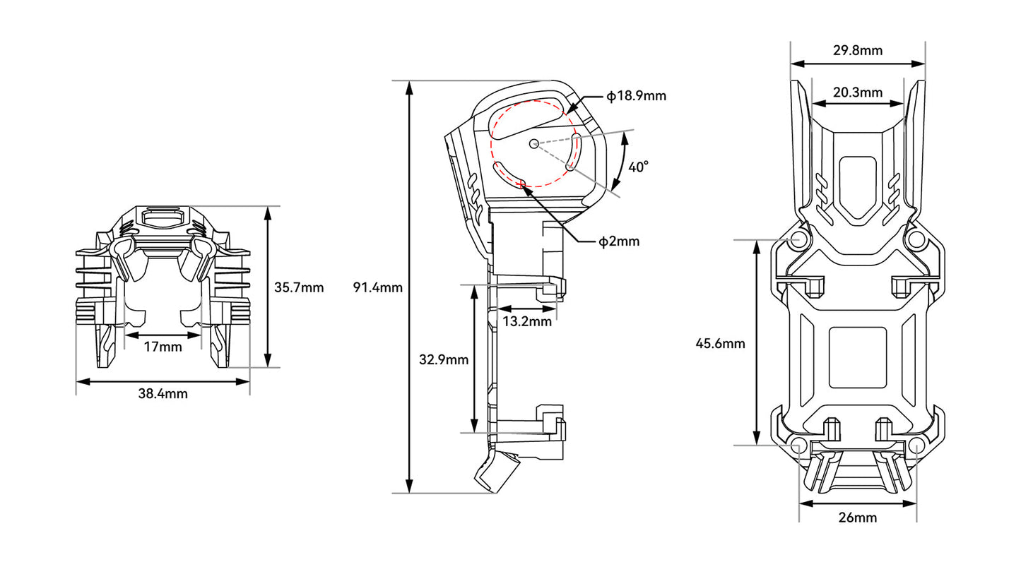 Bracket BETAFPV Pavo20 Pro for O4 Air Unit Transparent Grey
