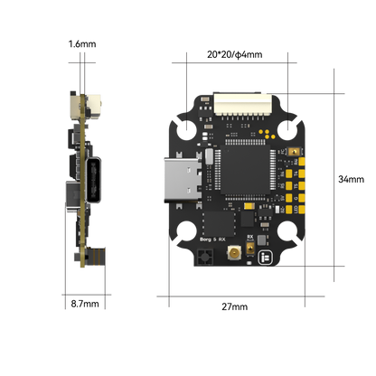 „iFlight Borg 5S RX“ stackas (Borg 60R ESC) 