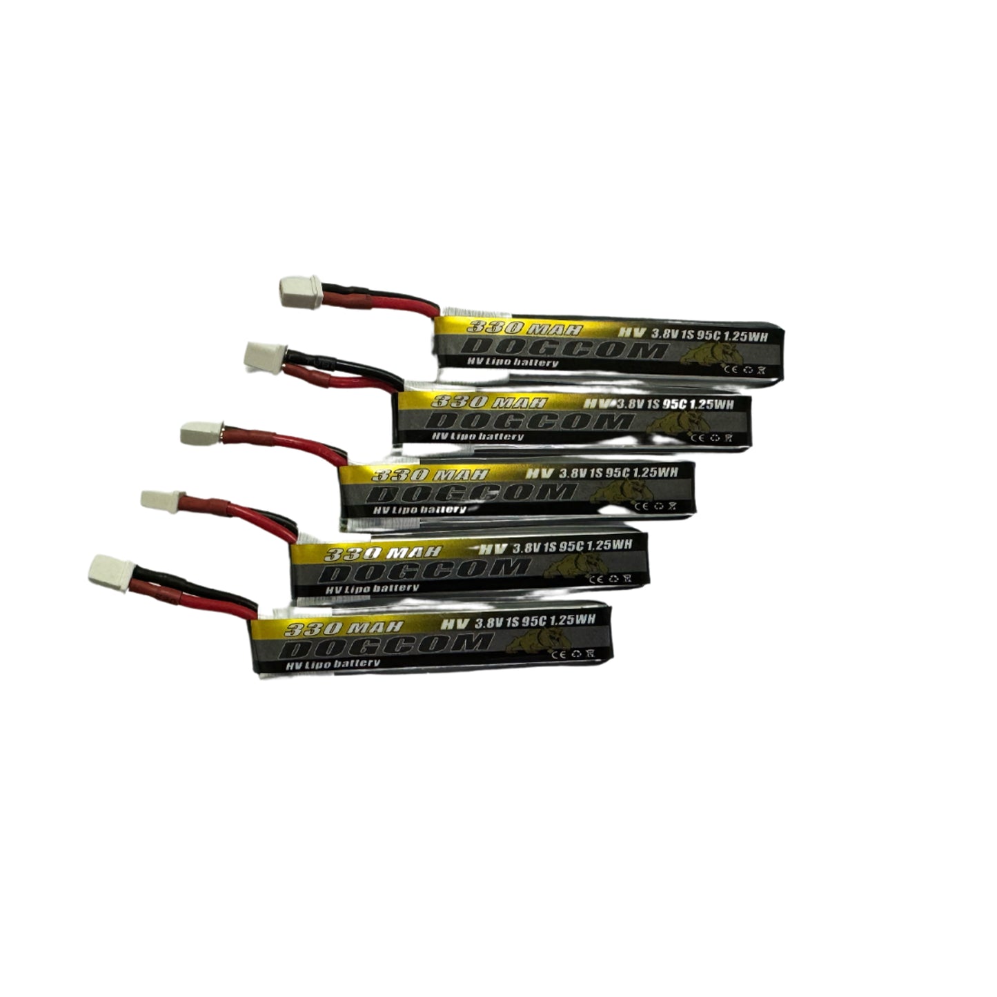 Baterie DOGCOM 330 mAh 1S 3,8 V HV 95C BT2.0 s vodiči