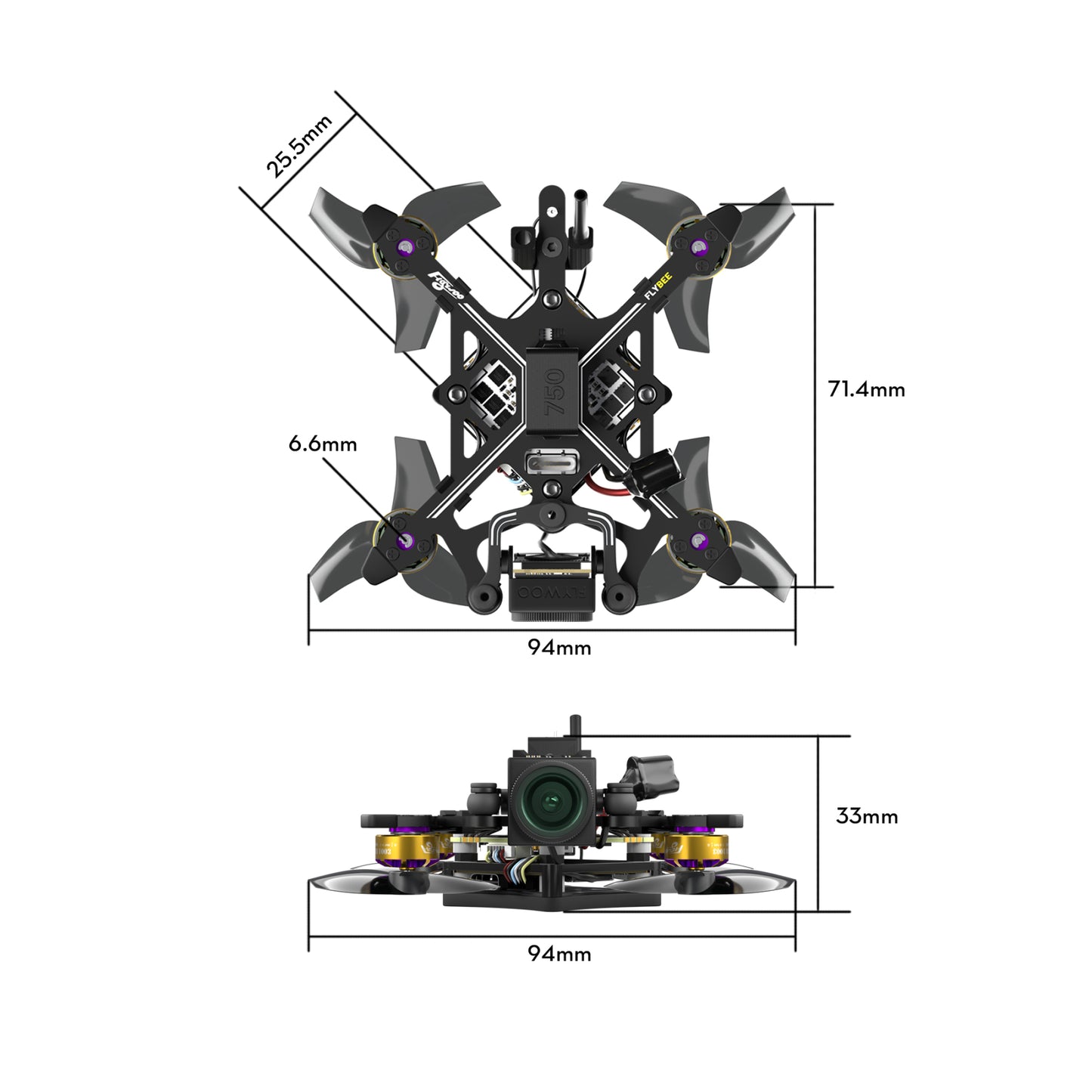 FPV drone FLYWOO Flybee 16 HD O4 2S ELRS 2.4G