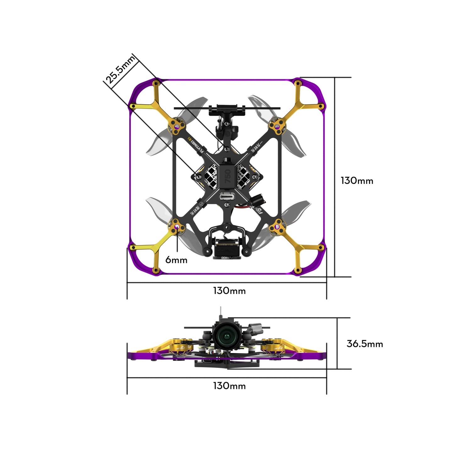 FPV drone FLYWOO Flytimes 85 HD O4 2S ELRS 2.4G