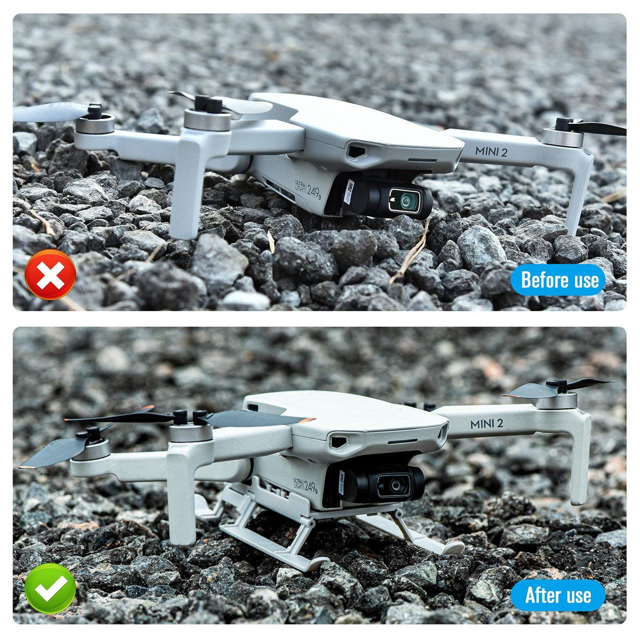 6603 2 landing gear startrc with auxiliary bottom light for mini 2 se mini 2 mavic mini mini se