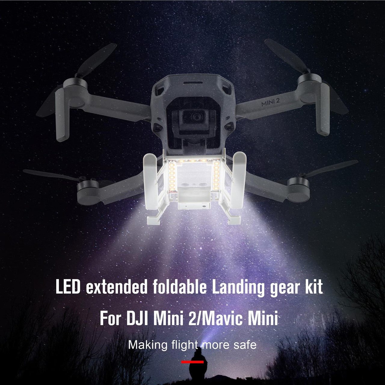 6603 3 landing gear startrc with auxiliary bottom light for mini 2 se mini 2 mavic mini mini se