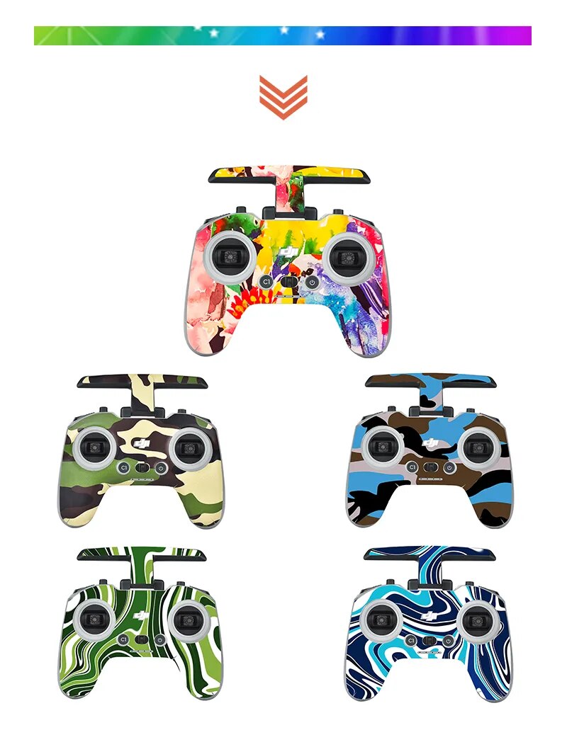 6786 8 body remote controller stikers startrc for dji fpv style 1