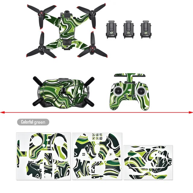 6789 5 body remote controller stikers startrc for dji fpv style 2