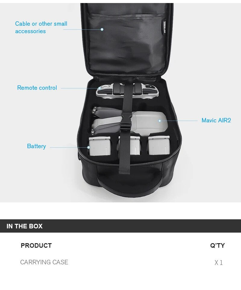 6843 9 carrying bag startrc for dji air 2 2s with rc n1 controller