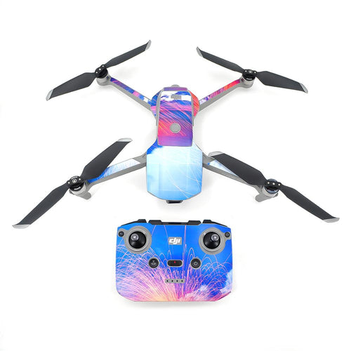 Body + Remote Controller Stikers  for DJI Mavic Air 2 (Seaside light painting)