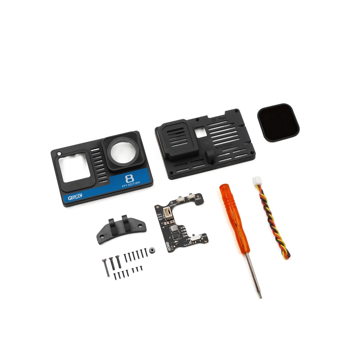 7710 1 naked camera gp8 case with bec board geprc