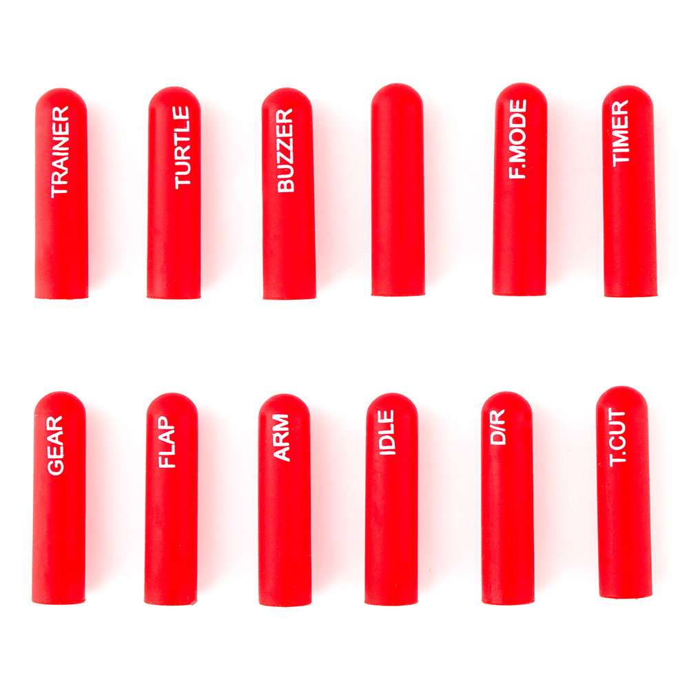 8253 labeled silicon switch cover set radiomaster long red