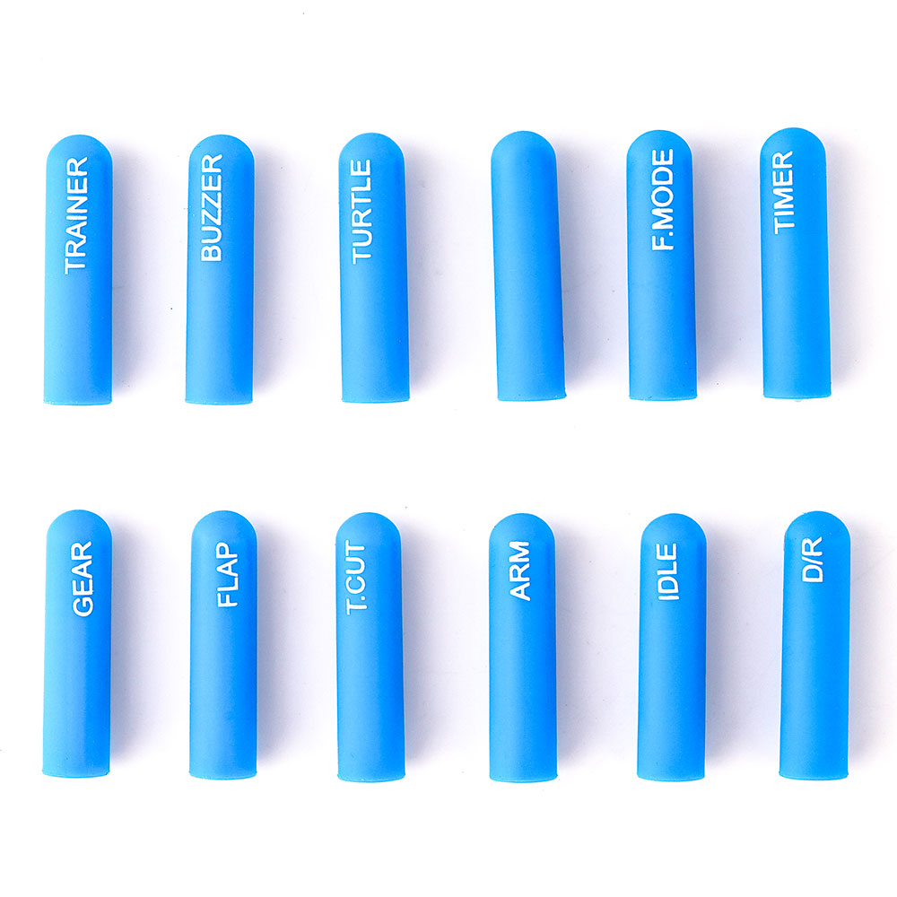 8259 labeled silicon switch cover set radiomaster long blue