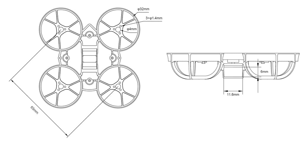 8898 3 frame betafpv meteor65 micro purple