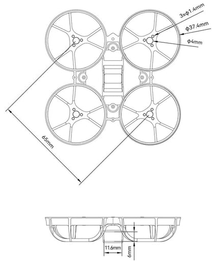 8925 3 frame betafpv meteor65 pro blue