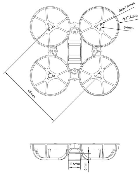 8928 3 frame betafpv meteor65 pro clear